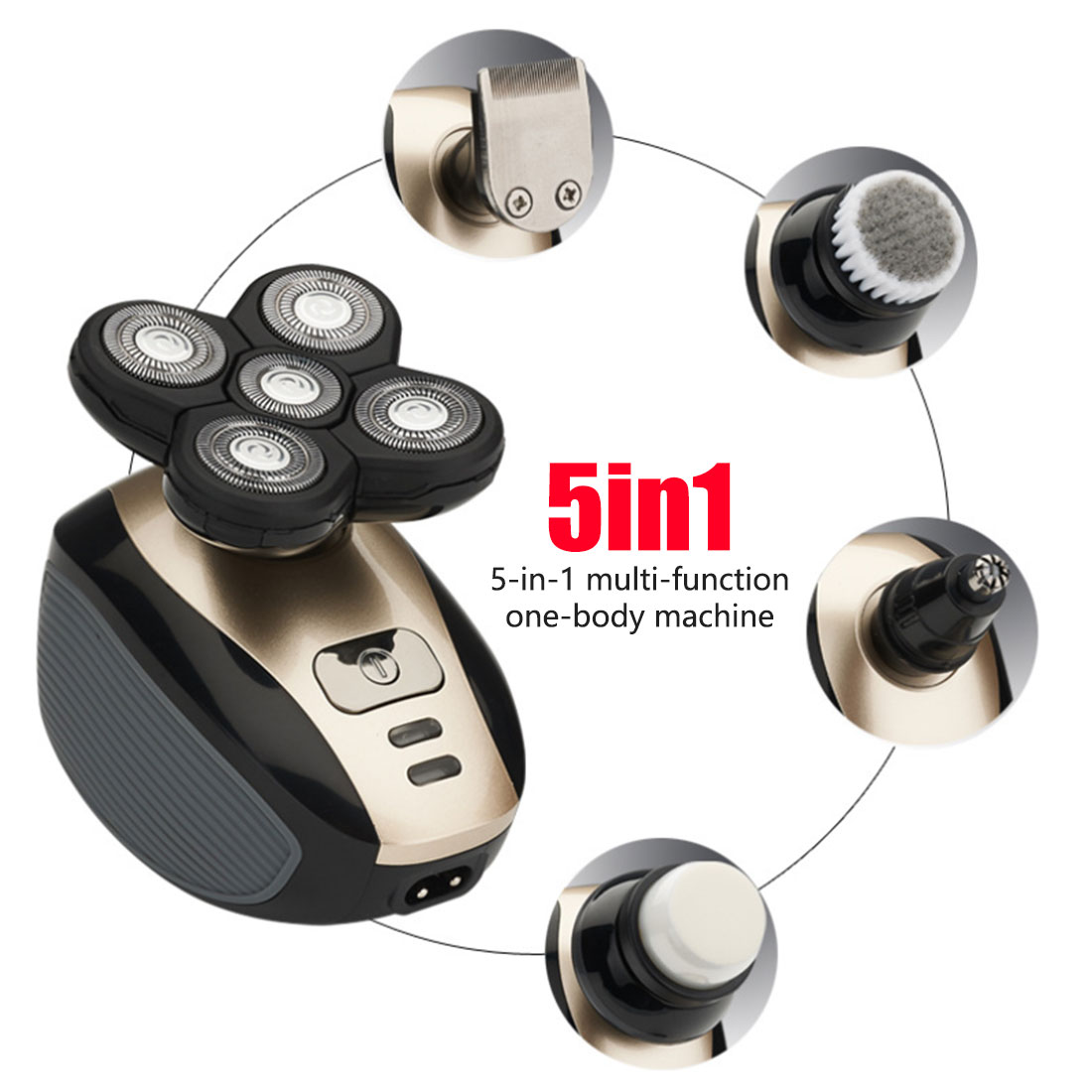 Multifunctional Grooming kit Electric Shaver Wet Dry For Men Electric Razor Rechargeable Bald Head Shaving