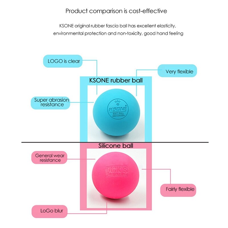 Ksone 2 stück massageball 6.3cm faszienball lacrosseball muskelentspannung schmerzlinderung tragbarer physiotherapieball 6 & 1