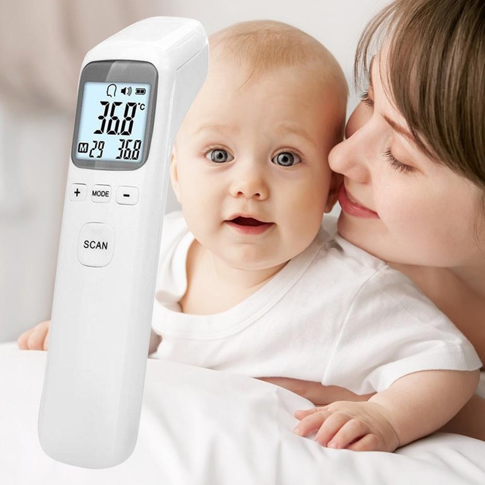 Pande krop berøringsfrit termometer digitalt infrarødt hygrometer termometer baby infrarød feber øretermometer