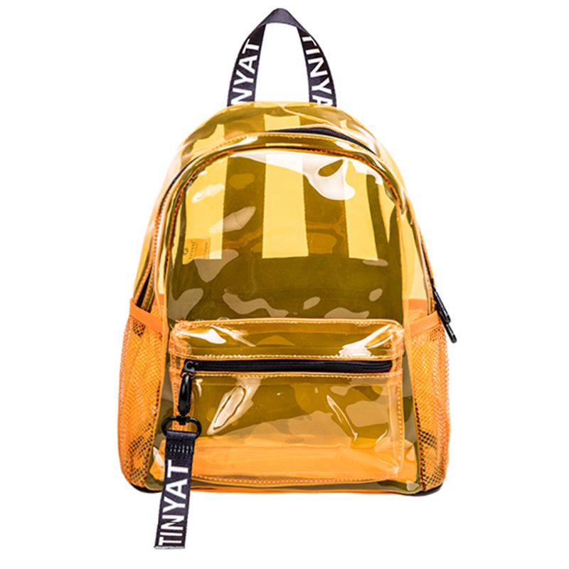 Transparent PVC Backpack School Travel Daypack for Teenager Girls