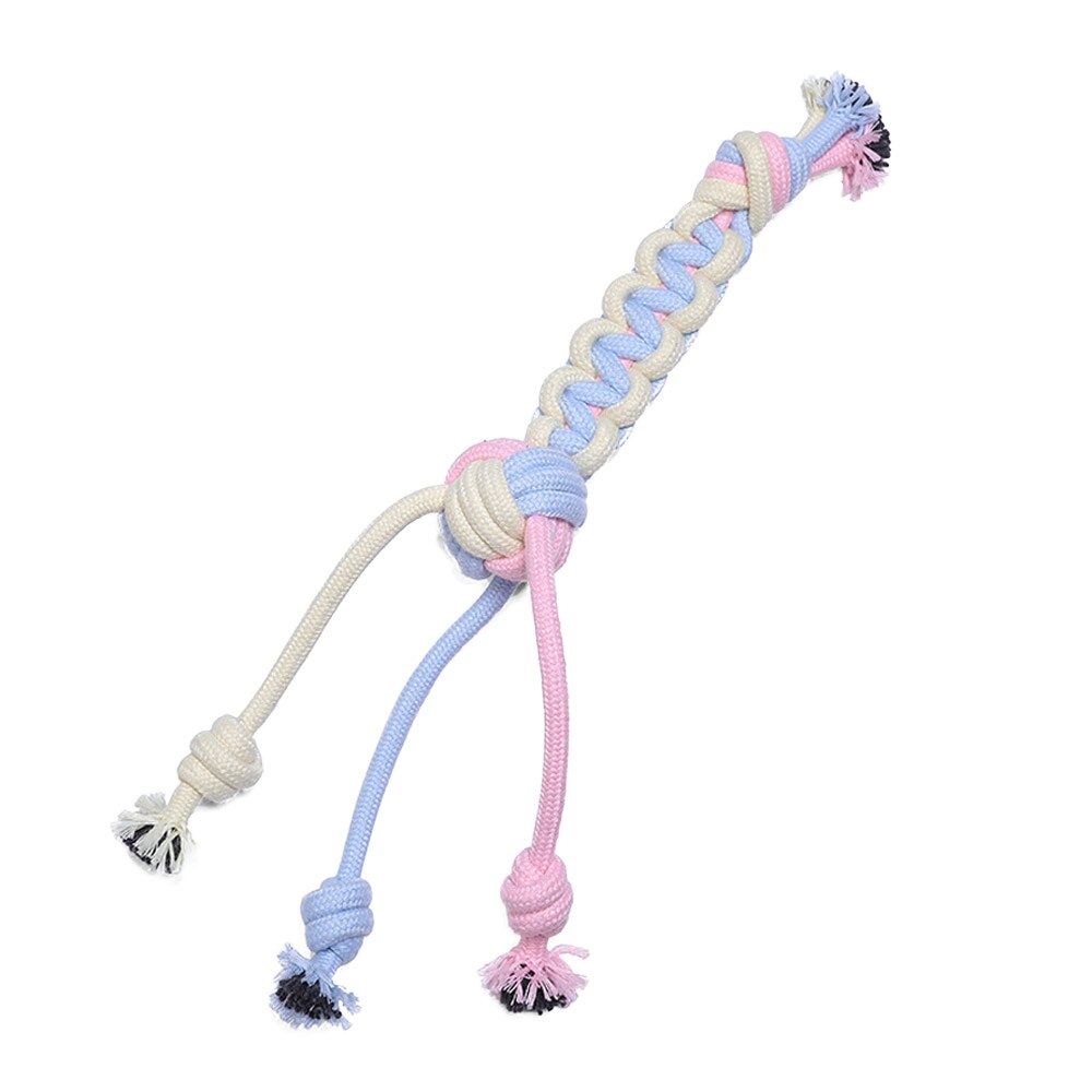 Juguetes para mascotas, cuerda de algodón, gato, perro, nudos coloridos, juguetes para masticar, nudo, cachorro para mascotas, suministros para mascotas, perro, gato, cuerda de hueso trenzado duradera: 4