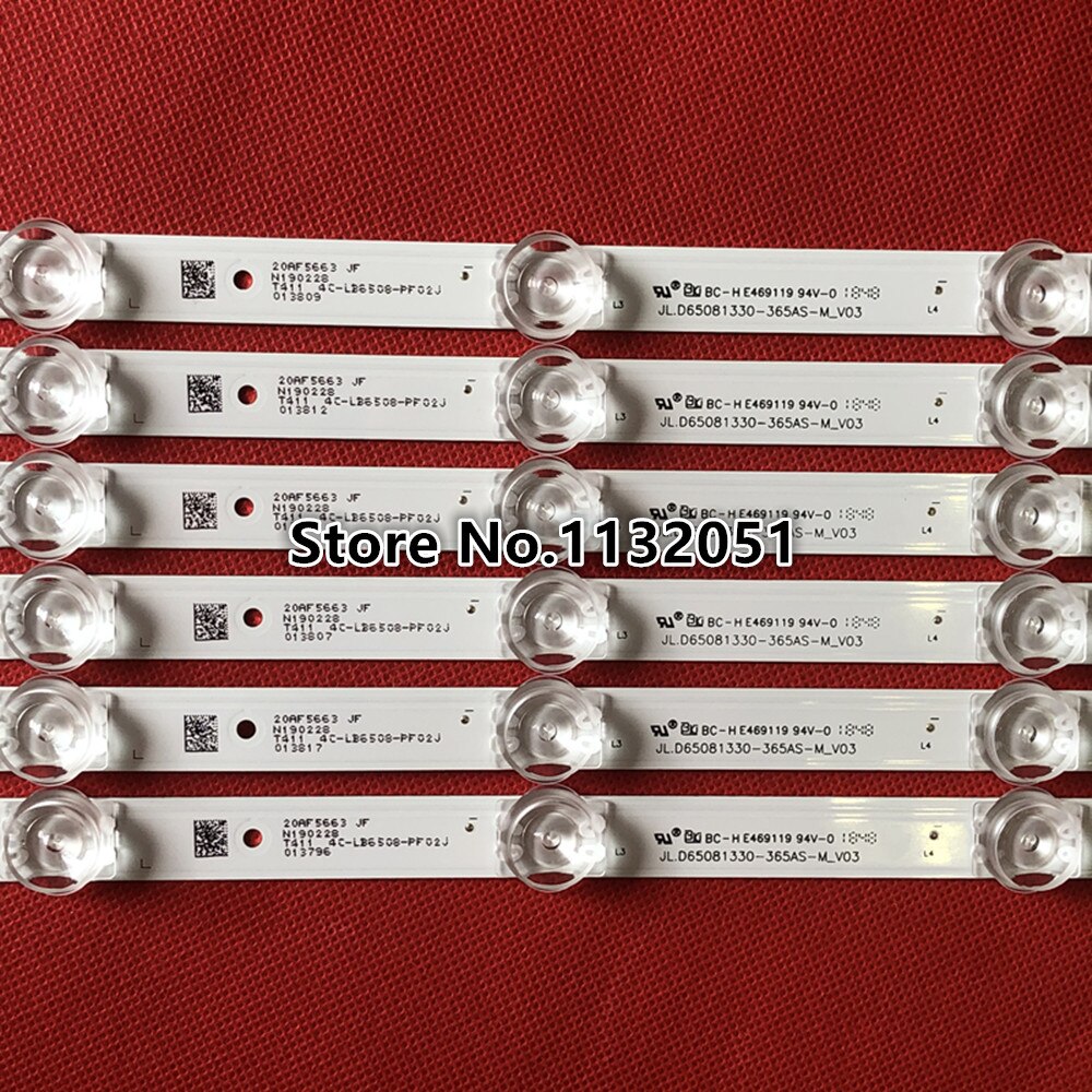 Led baggrundsbelysning strip 8 lampe til tcl 65 "tv jl .d65081330-365as- m_v 03 65 s 421 lcaa 4c-lb6508-pf02j 65 s 421 65 s 425 taca 65 s 4 leaa 65 s 425