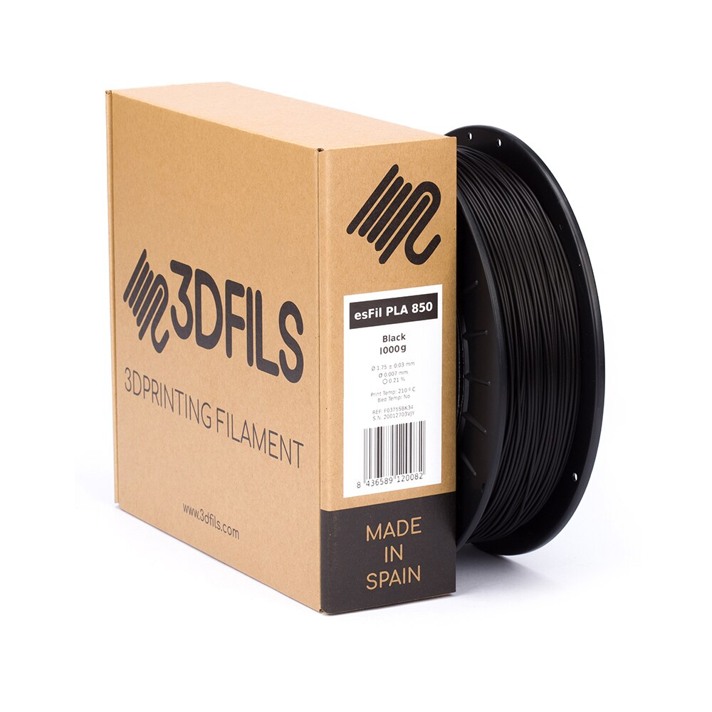 Filament 3DFILS-PLA pour impression 3D PLA INGEO 3D850: 1.75mm, 1 Kg: Black