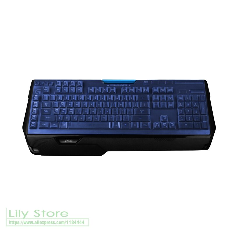 For Logitech G910 Wired Game mechanical keyboard Protector Bright Backlight Button Dust Cover Bump Keboard skin: blue