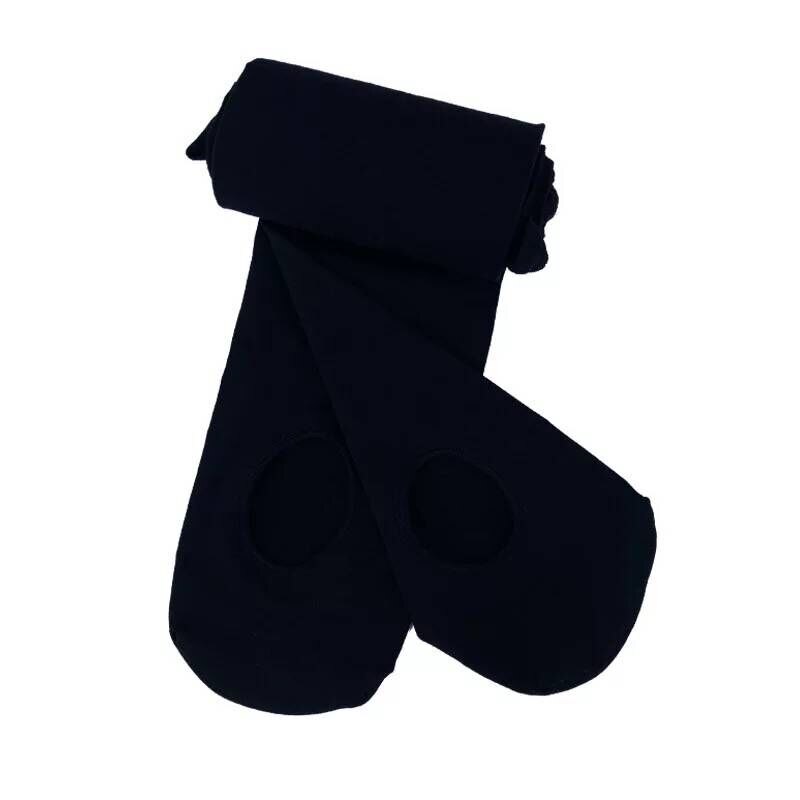 60d børn piger balletdans bløde strømpebukser hole-in strømpebukser børn nylon strømpebukser til piger baby børn strømpebukser studerende: Sort / 8-14 år gammel