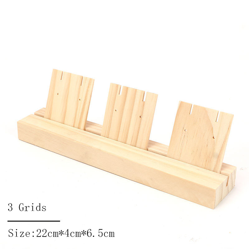 Hout Oorbellen Sieraden Hanger Organizer Houder Sieraden Rack Hanger Opslag Display Stand Gaten Houten Basis Voor Home Shop Decor: WHITE