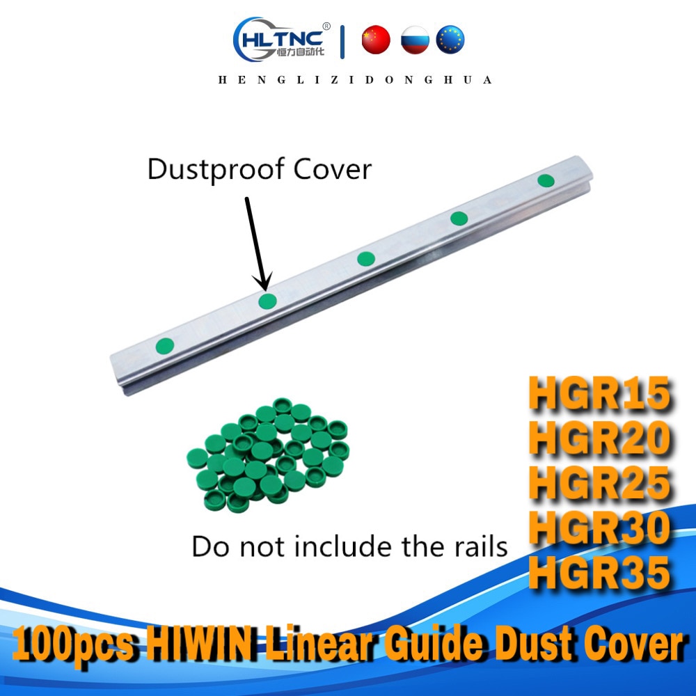 50pc100pc HIWIN guida di movimento lineare guida parapolvere C4 C5 C6 C8 plastica verde tappi protezione HGR15 HGR20 HGR25 HGR30 HGR35 EGR15