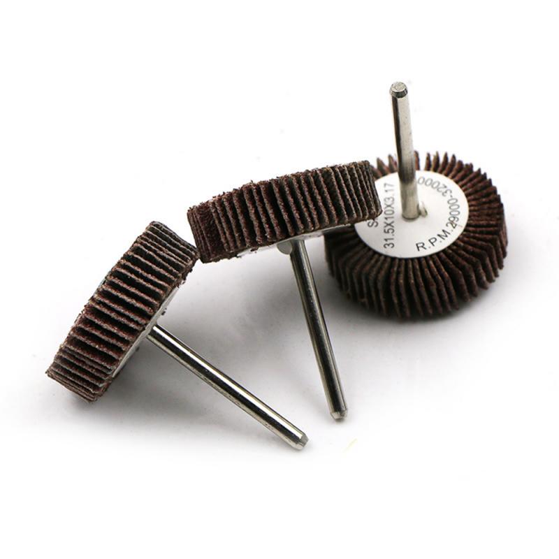Disques de roue à lamelles de papier de verre de ponçage de grain 80 pour la roue de polissage d'obturation d'outil rotatoire pour des outils de Dremel