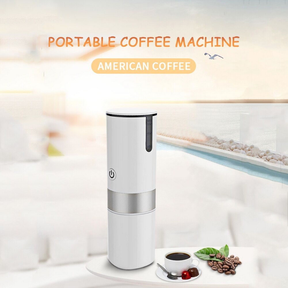 Bärbar kaffebryggare kompatibel med k-cup kapsel och slipad bärbar kaffemaskin batteridriven kaffe te bryggning