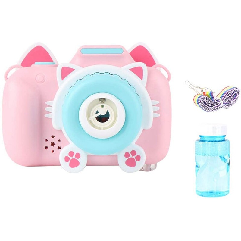 Bubble Speelgoed Muziek Camera Automatische Bubble Blower Machine Speelgoed Voor Kids Zomer Outdoor / Indoor Activiteit Gebruik (50Ml)