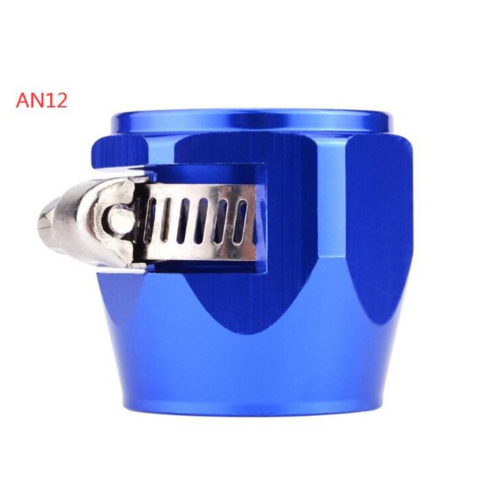AN4 AN6 AN8 AN10 AN12 pince de finisseur de tuyau de voiture radiateur modifié pince de tuyau de carburant boucle Automobile collier de finisseur de tuyau: Blue-AN12