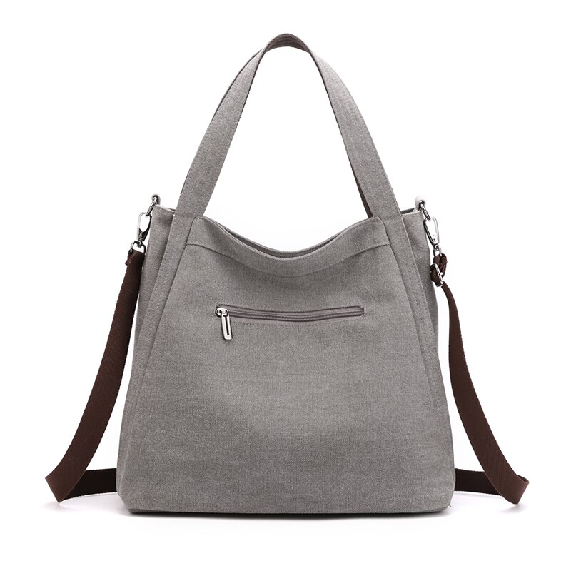 Grote Capaciteit Luxe Handtassen Vrouwelijke Draagtas Vrouwen Casual Canvas Handtas Opvouwbare Herbruikbare Schoudertassen Solid