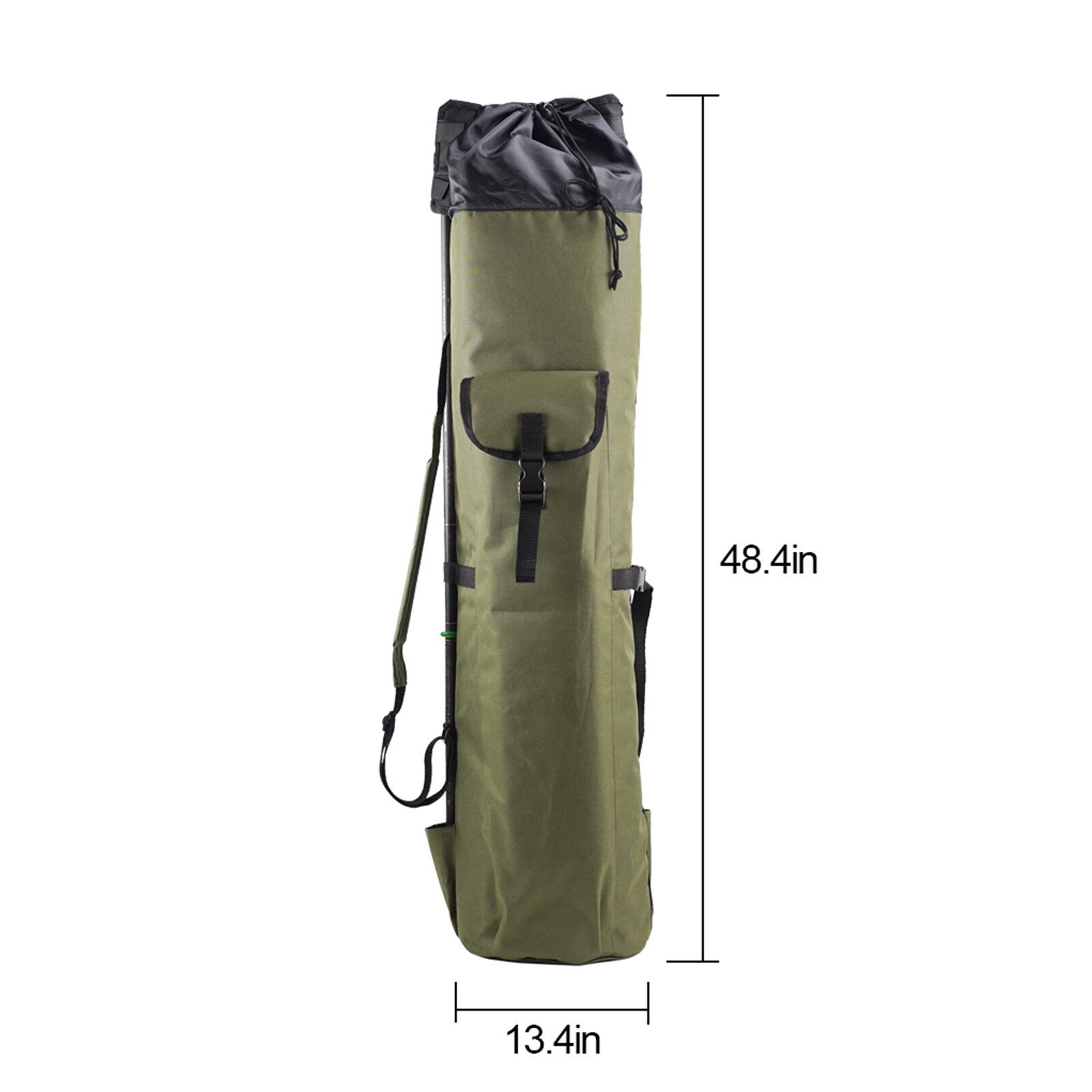 Bolsa de pesca de nailon multifunción portátil, estuche de Bolsa de caña de pescar, herramientas de aparejos de pesca, bolsa de almacenamiento