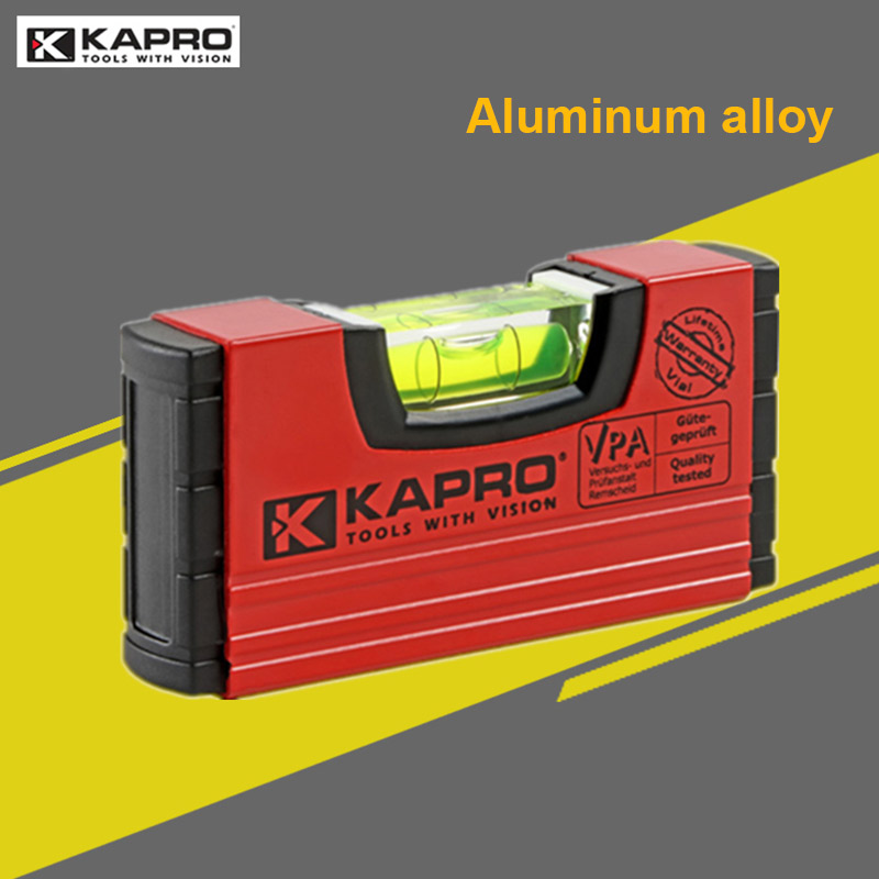 Kapro mini draagbare waterpas, waterpas, inclinometer, meetinstrumenten met magnetische waterpas, liniaal, hoge gevoeligheid 10cm
