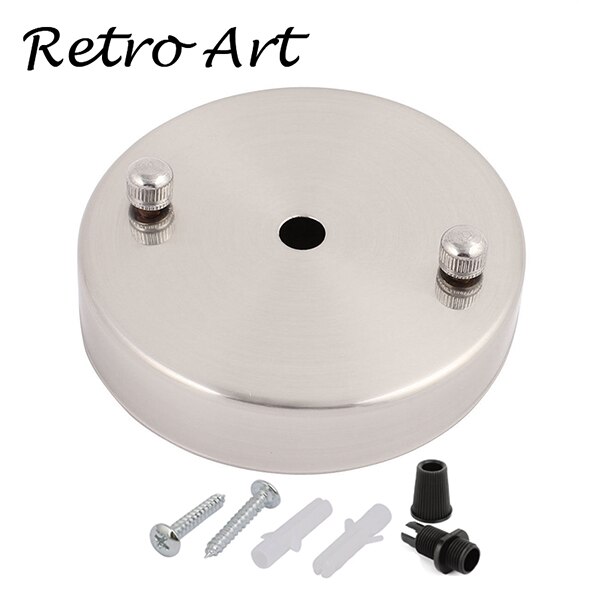 vintage Metal Ceiling Rose edison style Ceiling Canopy antique industrial bronze ceiling plate: Nickel