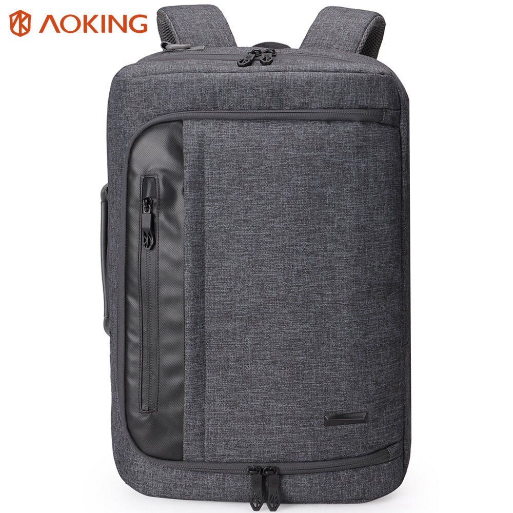 Aoking Usb Opladen 16 'Laptop Rugzak Mannen Multifunctionele Gemasseerd Ademende Schouder School Rugzak Met Geïsoleerde Pocket: Black