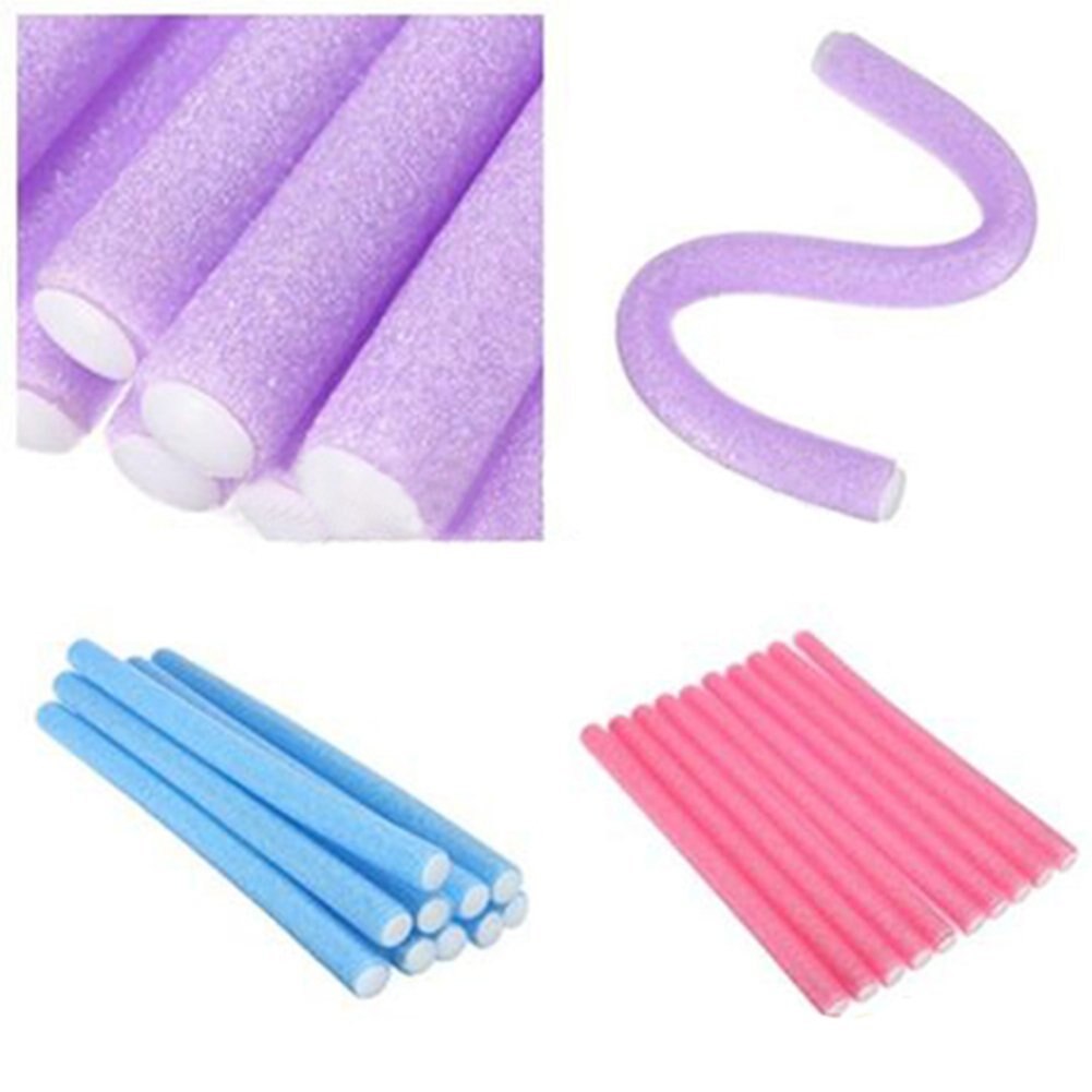 10 Uds rizador herramienta de rizos de giro estilismo DIY rodillo de pelo Color al azar