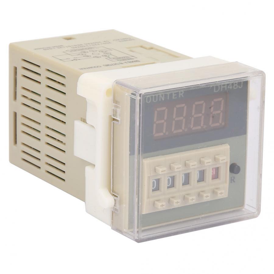 O111ROM DH48J-8 LCD Digital Electronic Counter 8 Pins Delay Time Relay 0-999900 Display Electronic Counter