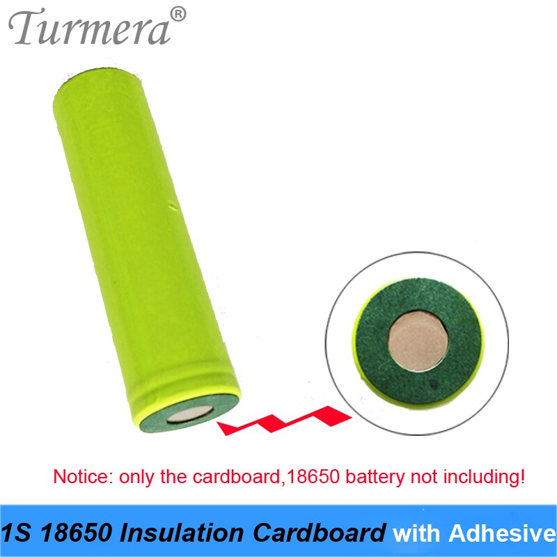 100 stk 1s 18650 batteri isoleringspap med klæbemiddel til 18650 batteripakker celle isolerende lim plaster positiv gurkemeje