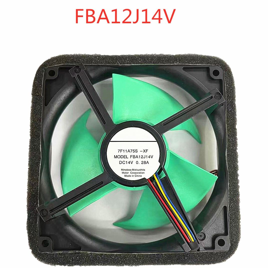 For NMB-MAT FBA12J14V 7F11A75S Refrigerator Fan DC 14V 0.28A 125x125mm 4-wire