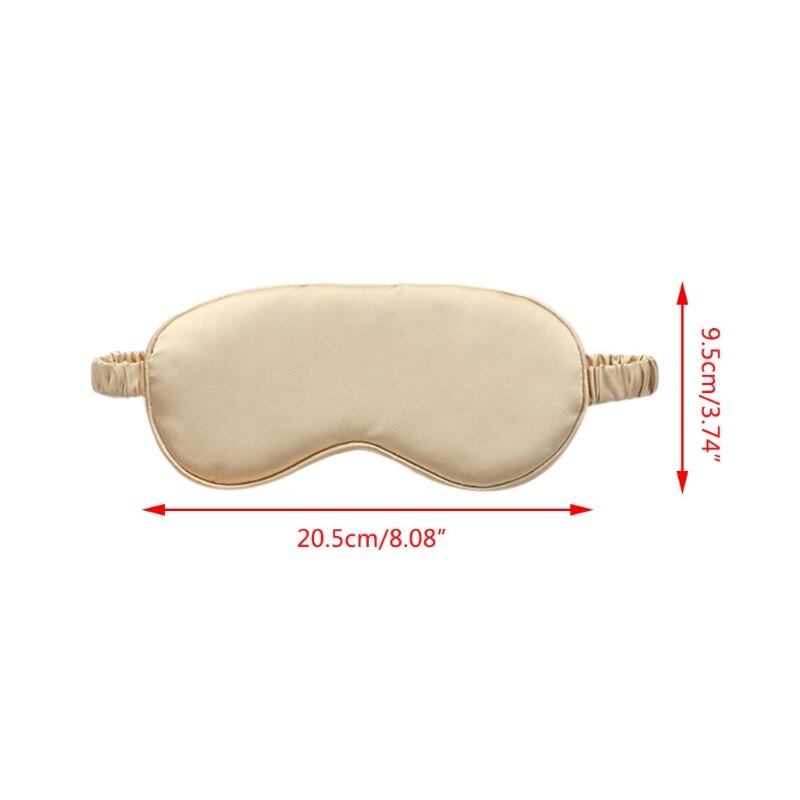 Masque pour les yeux en Imitation soie pour femmes, bandeau de sommeil de couleur unie avec sac K1KB
