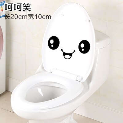 Cartoon Waterproof Toilet Bathroom Sticker Household Toilet Sticker Personality Funny Decoration Sticker: Burgundy