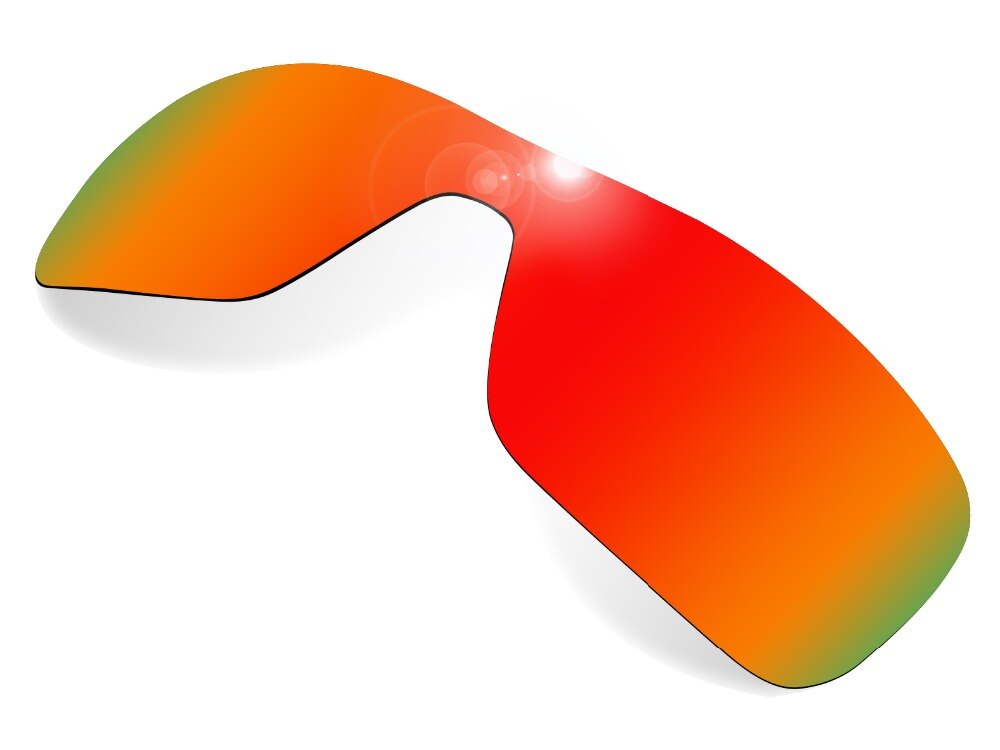 Glintbay 2 stuks gepolariseerde zonnebril vervangende lenzen voor oakley turbine rotor in fire red en ice blue