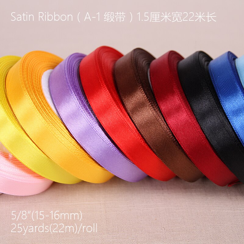 Roal Ribbon 25Yards/Roll 15mm Satin Ribbon Royal Blue Color Ch... – Grandado