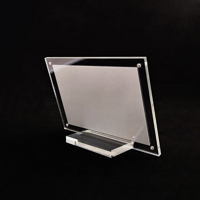 Acrylic Table Card Sign Plexiglass Table Card Display Stand Photo Frame for placing certificates sales: 21 29 7cm