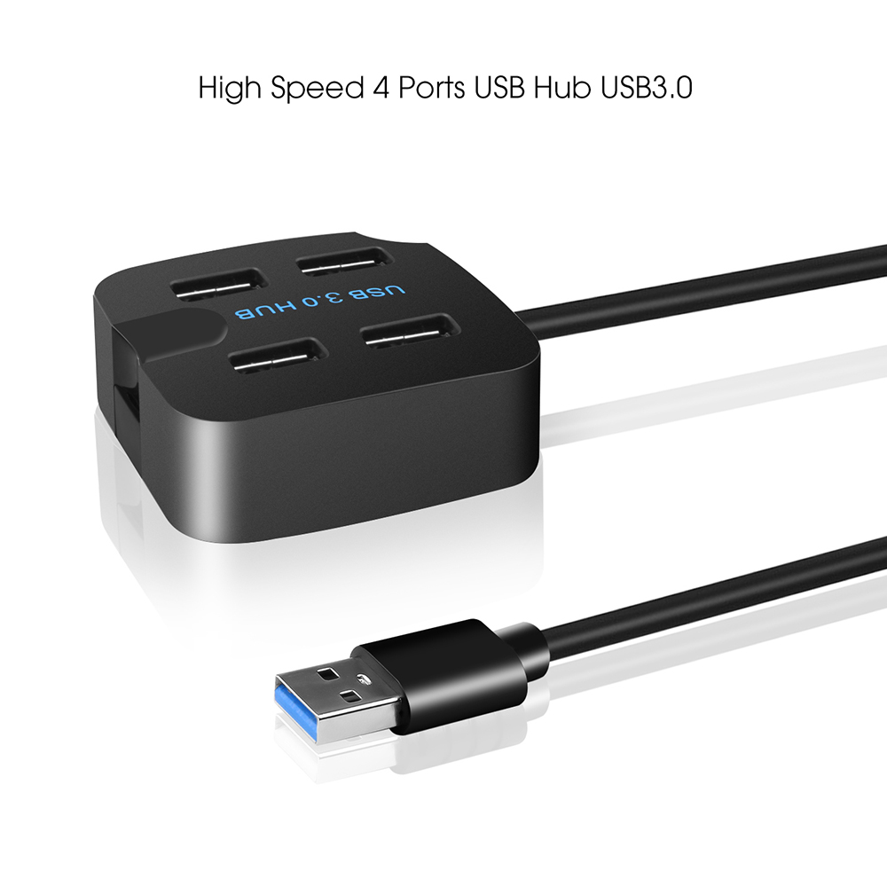 USB 2.0 USB3.0 Hub haute vitesse 4 ports Usb Hub USB séparateur adaptateur alimentation pour ordinateur portable Mac ordinateur de bureau avec support pour téléphone: USB HUB 3.0