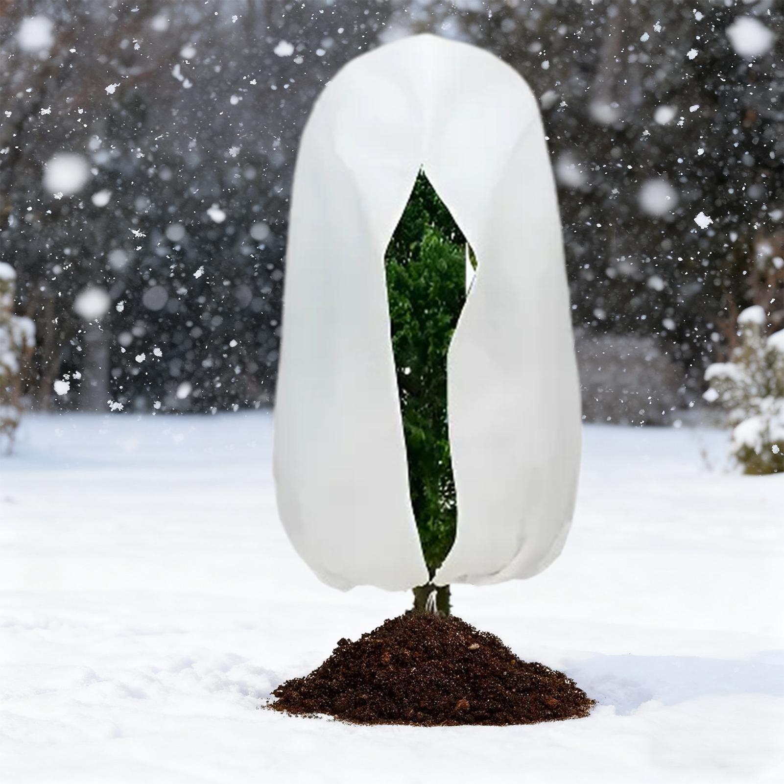 Winterplantbeschermingstas met ritssluiting Koude warme hoes Trekkoord tegen koude planten Antivrieszak Vegetatie Antivrieszak