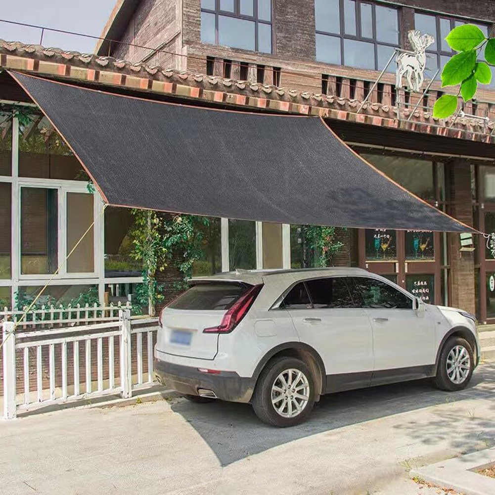 Black Shade Cloth with Grommets Sunblock Shade Mesh Tarp Greenhouse Sunshade Net 50% Shading Net for Outdoor Garden Buildings