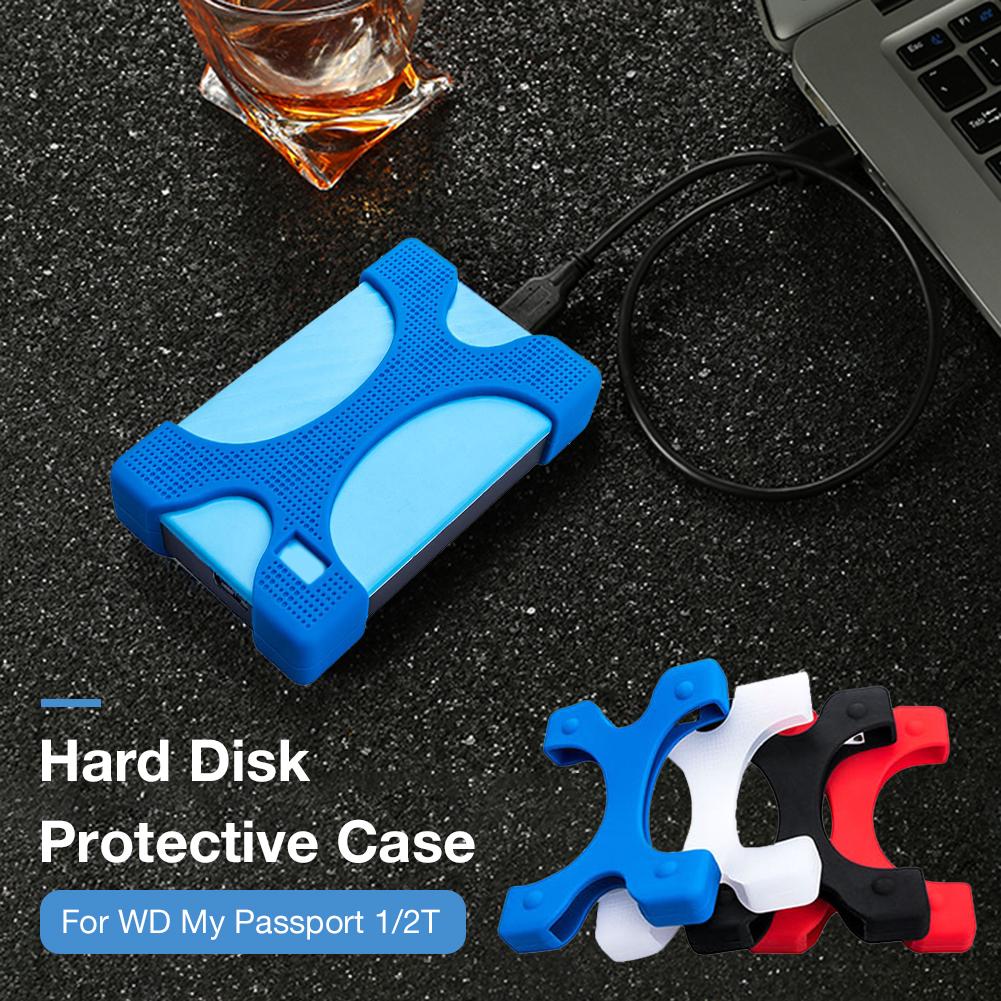 Hard Drive Silicone Case Hard Disk Protective Cover Scratch Shock Proof Case Protector SSD Sheath For WD Mypassport 1T 2T