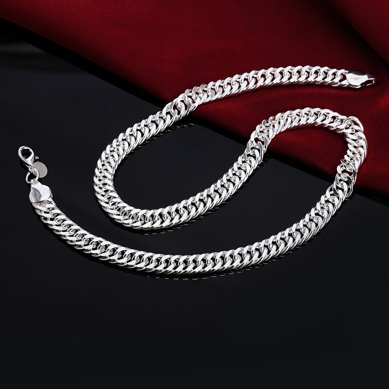 925 argento 10MM 20/24 pollici catena di collane per uomo gioielli in argento collana