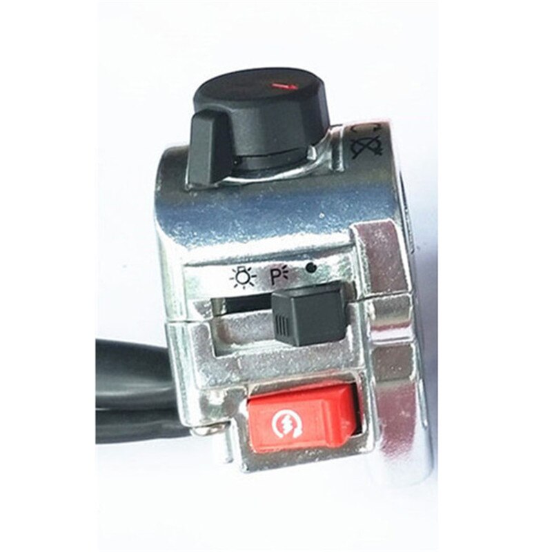 Silver aluminium motorcykel kontroll universal 22mm motocross controller multifunktion metall motorcykel switch moto tillbehör: Rätt