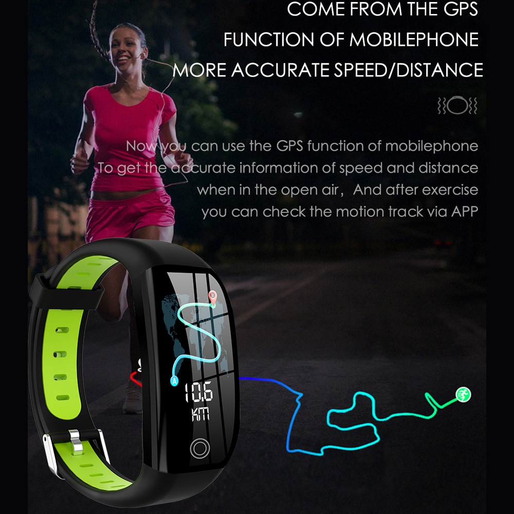 Gps-aktivitätstracker, smartes armband mit 1.14- zoll-display, blutdruck- und herzfrequenzmessung, wasserdichtem fitness-tracker