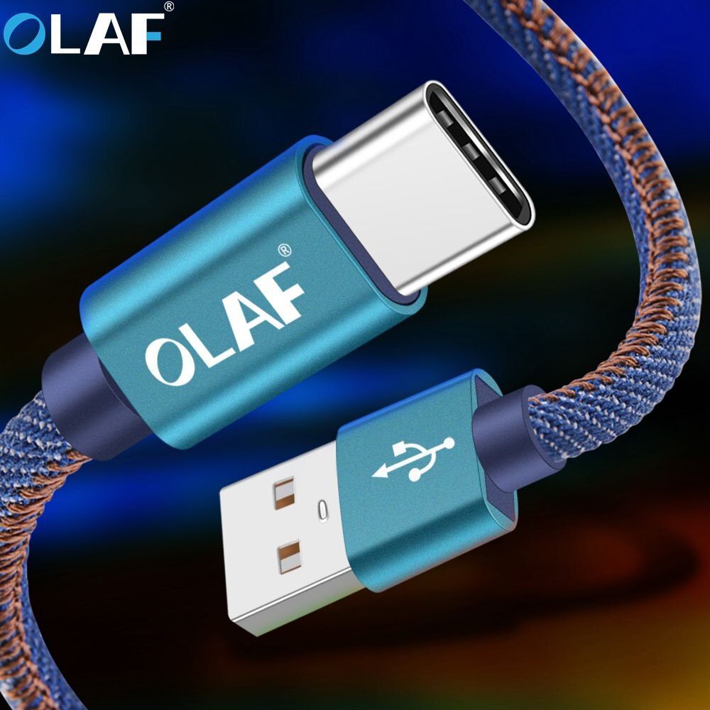 OLAF 1 m 2 m USB Tipo c Cavo Danim Veloce di ricarica Cavo Dati per Samsung Huawei Xiaomi Oneplus USB-C tipo-c Filo del cavo del telefono mobile