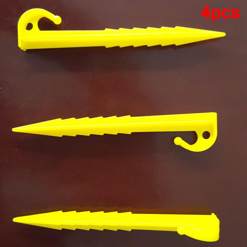 4 stk/parti plast telt pløk søm spike vandre camping telte bygge pløk udendørs sove telte værktøj