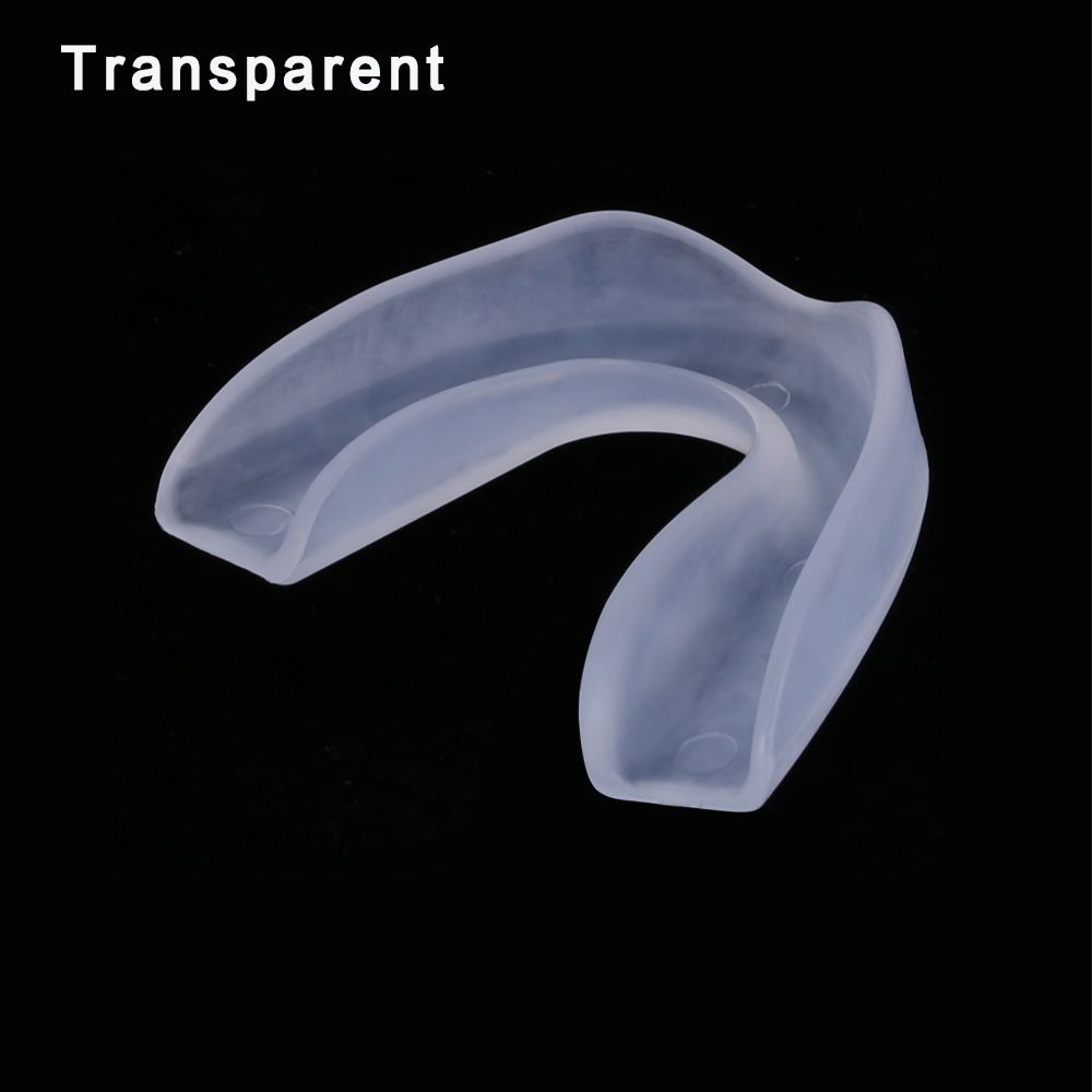 1pc Soft EVA Silicone Tanden Protector Volwassen Mond Guard Gebitsbeschermer voor Boksen Sport Voetbal Basketbal Hockey Karate Muay Thai: Style 1 -transparent