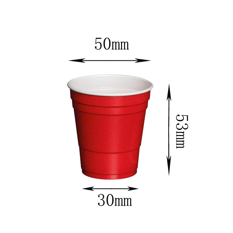 200pcs-55ml red Plastic Cups Insulated Solo Cup 2oz Mini party cup Drinking Cup
