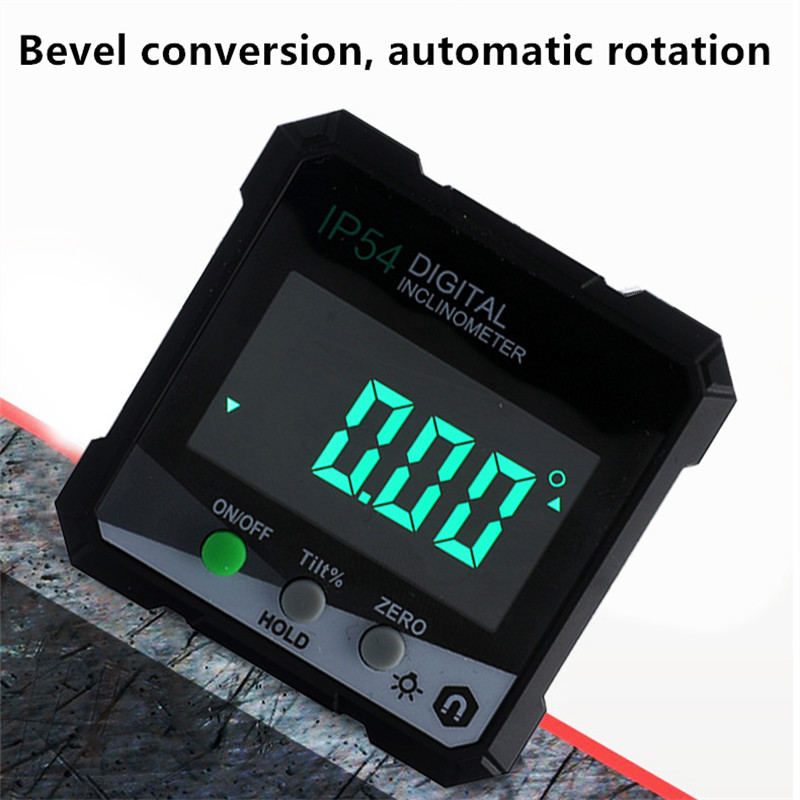 Miniaturowy LCD Cyfrowy Inklinometr Kątomierz Magnetyczny Miernik Kąta Sklonu Elektroniczny Goniometr Dokładny Pomiar Kąta