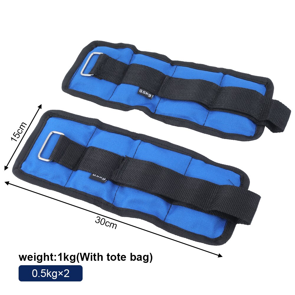 1KG, 2KG, peso ajustable en los tobillos, bolsa de arena, banda de resistencia para el cuerpo, correa para el tobillo, hebilla para levantamiento de pesas para correr: 1KG with handbag