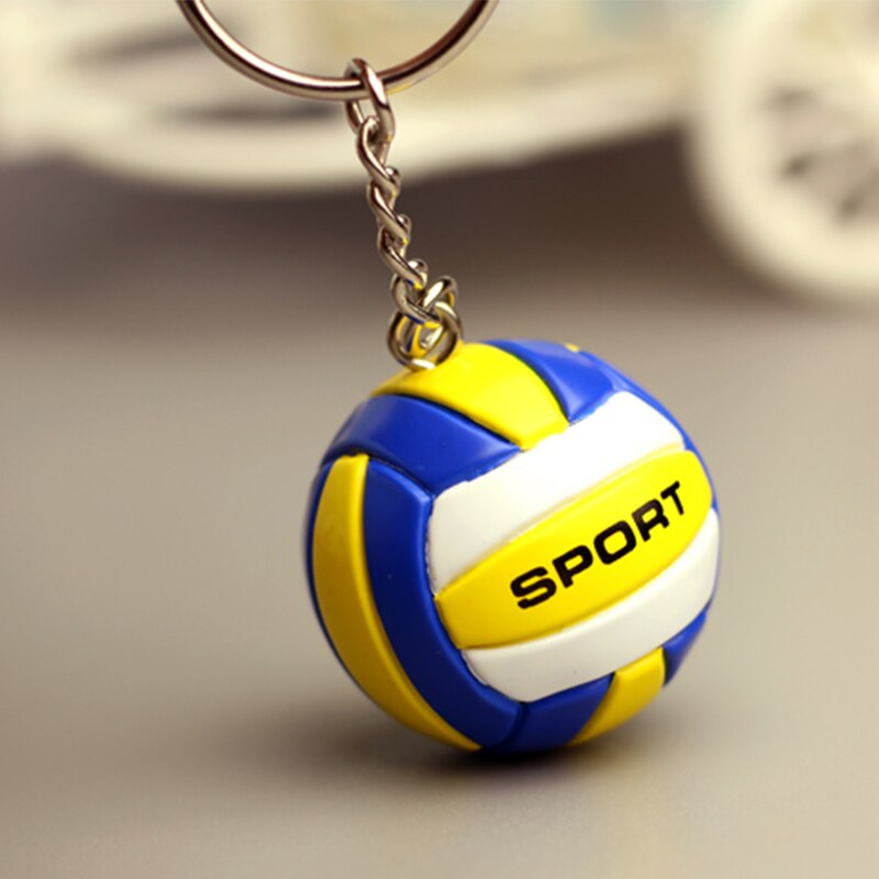 3d sport voetbal sleutelhangers souvenirs pu leren volleybal sleutelhanger voor mannen voetbalfans sleutelhanger hanger vriendje: Sportvolleybal  tb7