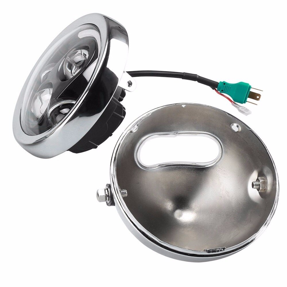 Coque de phare LED 5.75 pouces, boîtier de seau pour Harley moto Honda Shadow Kawasaki Vulcan Suzuki