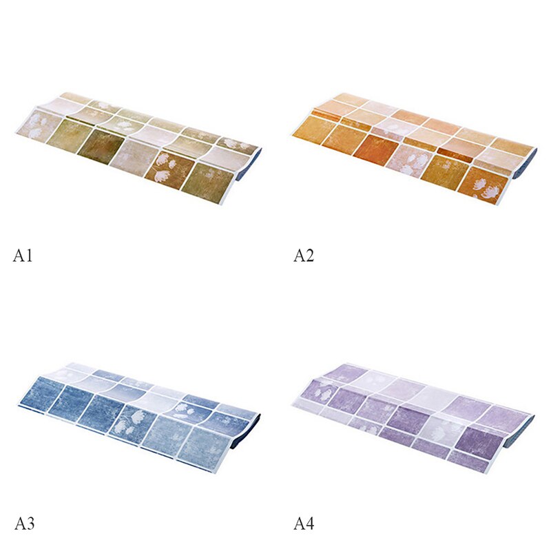 Mosaico 4 colores papel de aluminio autoadhesivo Anti aceite papel tapiz para cocina resistente a altas temperaturas 60x100cm decoración adhesiva