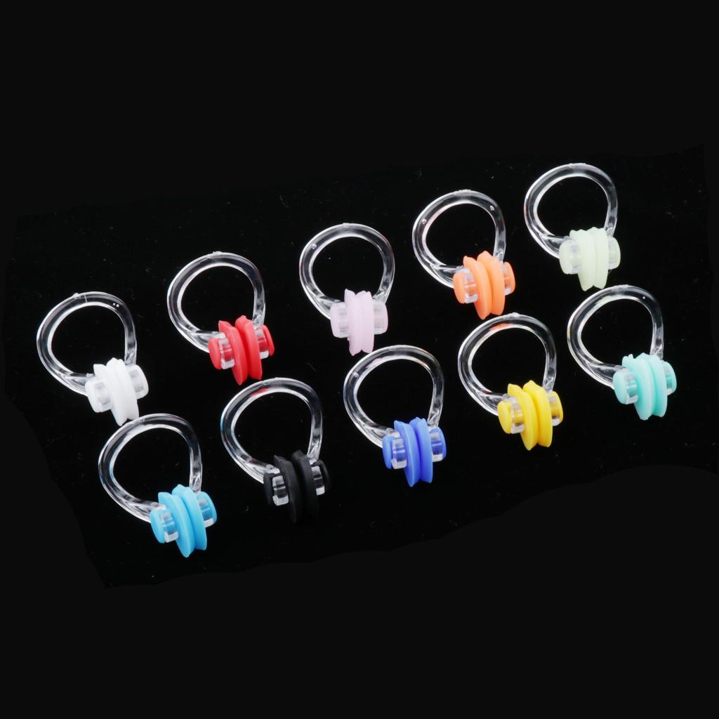 10x Silicone Nose Clip Nose Plug Waterproof Swimming Training Nose Protector