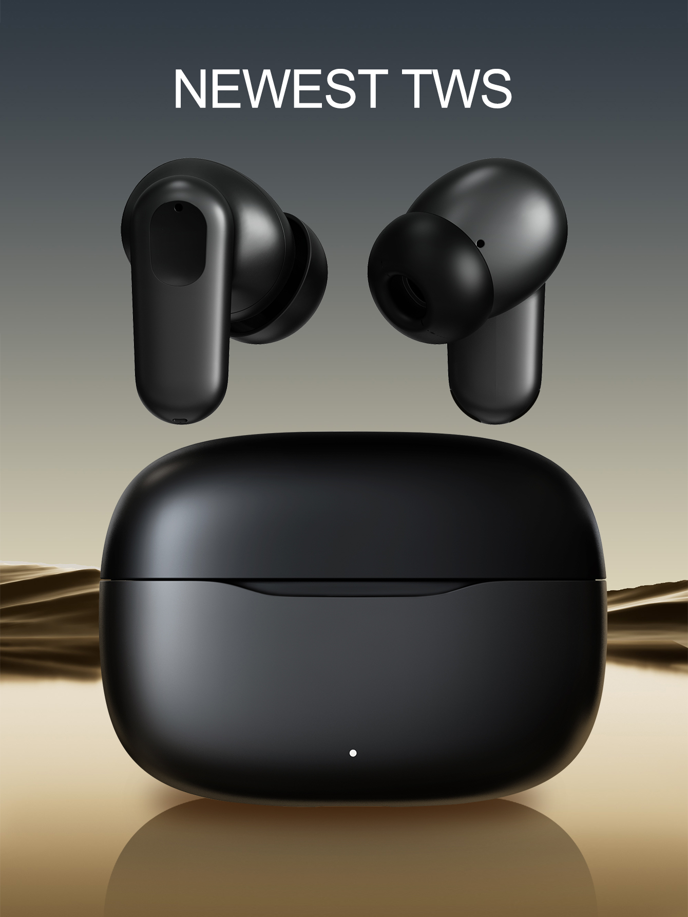 Air TWS Bluetooth Earphones Wireless Bluetooth Headset Noise Cancelling Earbuds with Mic Wireless Headphones for IPhone: black
