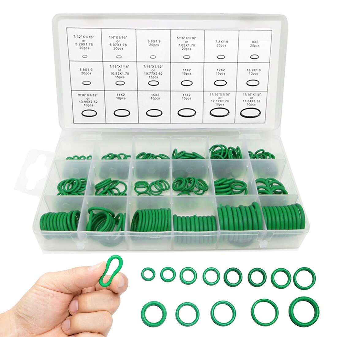 225pcs O-Ring Kit Rubber Silicone O Ring Seal NBR ... – Grandado
