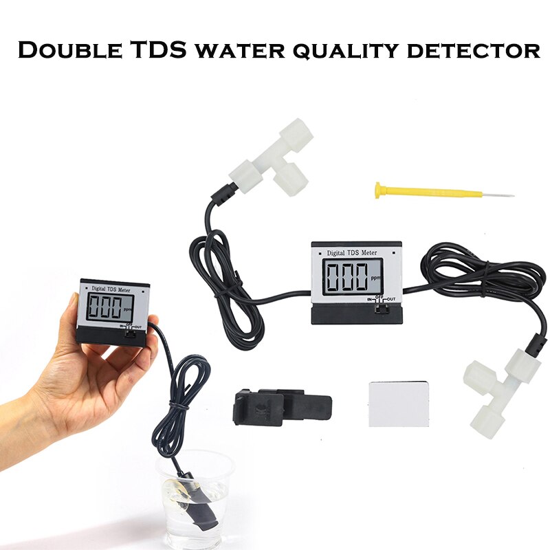 Digital Dual Total Dissolved Solids Monitor Water Quakity Meter 0～1999 ppm Measuring Conductivity Water Purity Tester: Default Title