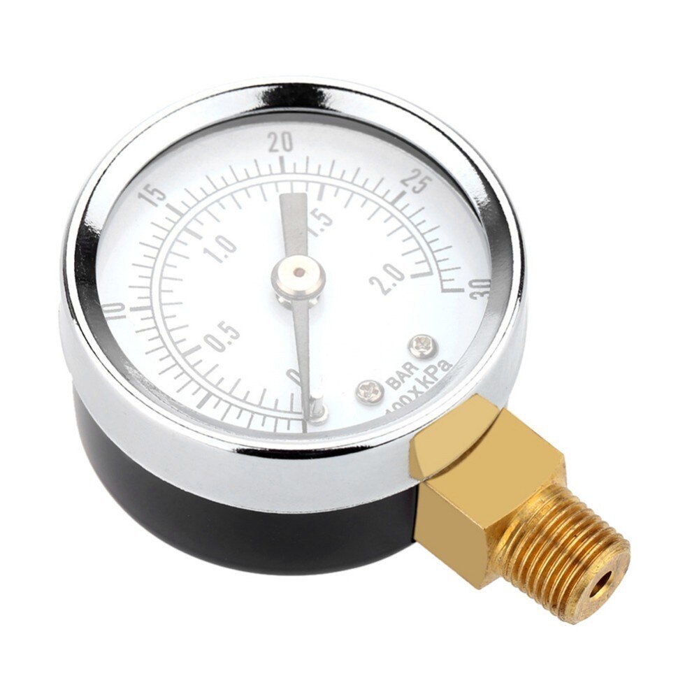 Vakuum manometer mini skive luft vakuum trykkmåler måler stabil ytelse trykkmåler dobbel skala 0-30 psi